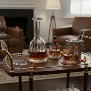 Waterford Crystal Lismore Decanter w/ Stopper Elegant Timeless Barware Collectib